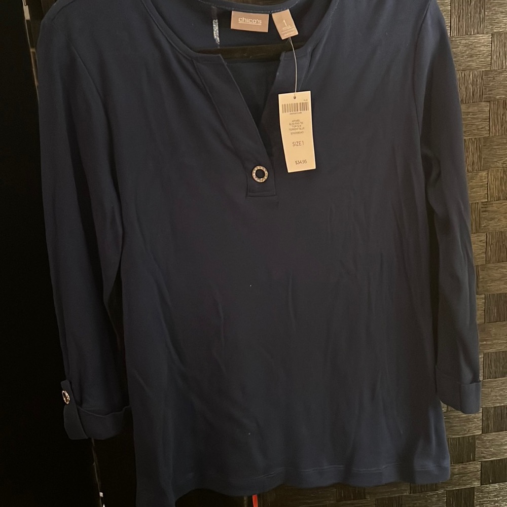 Chico’s Royal Ring tee with 3/4 sleeves